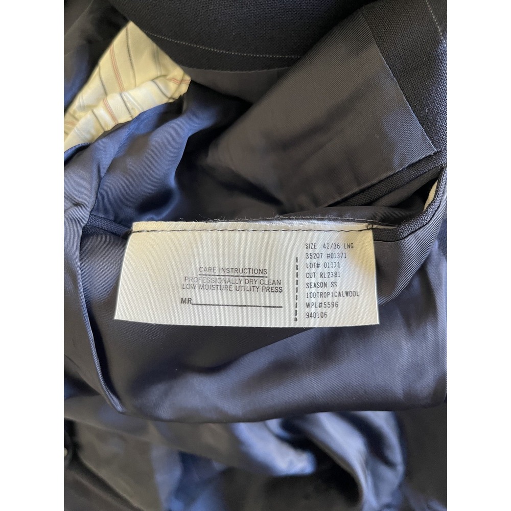 Polo Ralph Lauren Vintage 80s Unionmade USA Gray Pinstripe Blazer Jacket - Picture 11 of 11